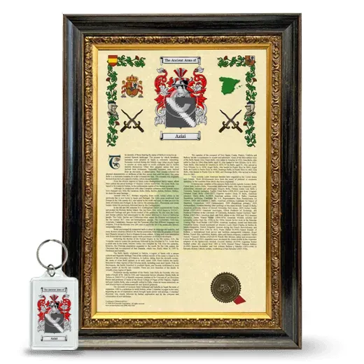 Azizi Framed Armorial History and Keychain - Heirloom