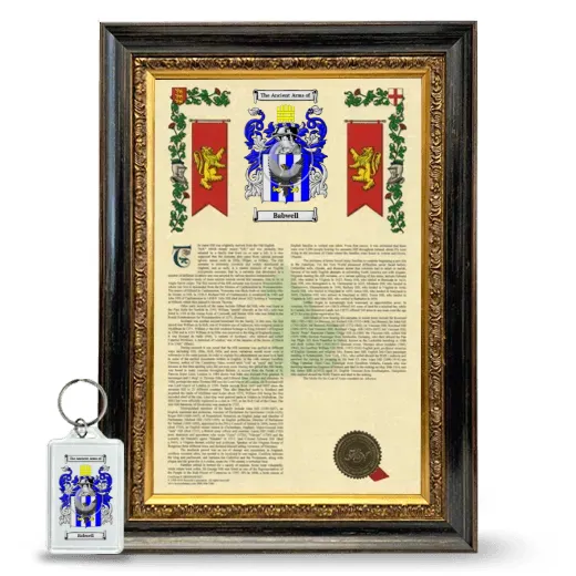 Babwell Framed Armorial History and Keychain - Heirloom