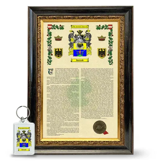 Baetsolt Framed Armorial History and Keychain - Heirloom