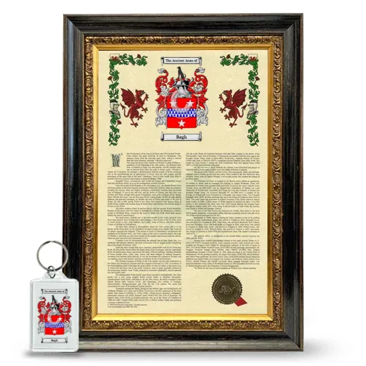 Bagh Framed Armorial History and Keychain - Heirloom