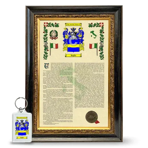 Baglio Framed Armorial History and Keychain - Heirloom