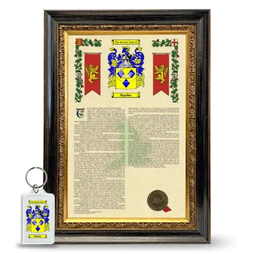 Bagulay Framed Armorial History and Keychain - Heirloom
