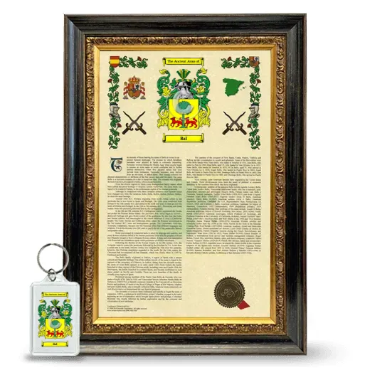 Bal Framed Armorial History and Keychain - Heirloom