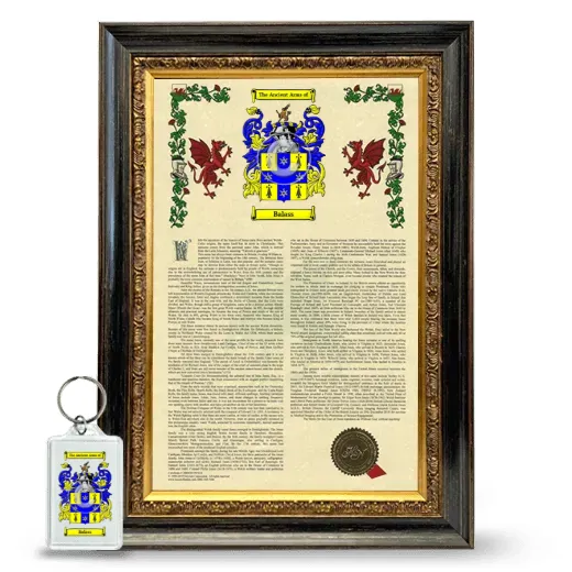 Balass Framed Armorial History and Keychain - Heirloom