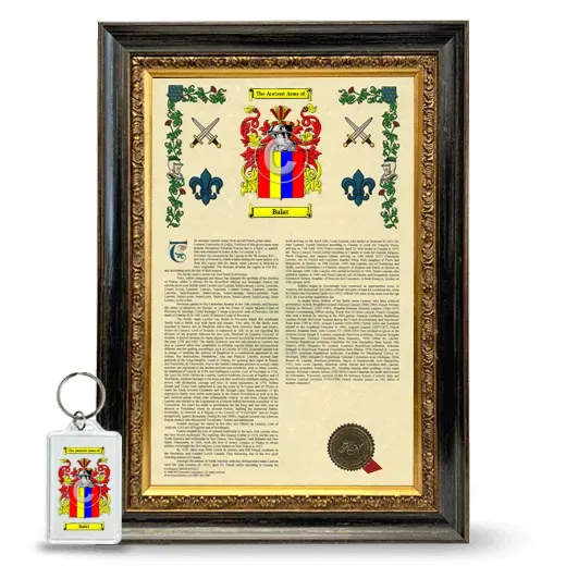 Balat Framed Armorial History and Keychain - Heirloom