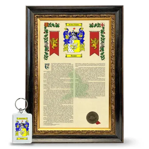 Banner Framed Armorial History and Keychain - Heirloom
