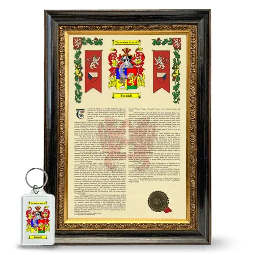 Baranek Framed Armorial History and Keychain - Heirloom
