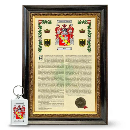Bare Framed Armorial History and Keychain - Heirloom