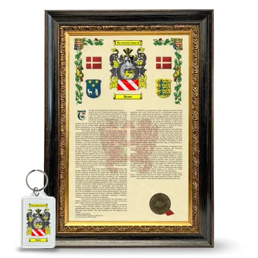 Bauer Framed Armorial History and Keychain - Heirloom