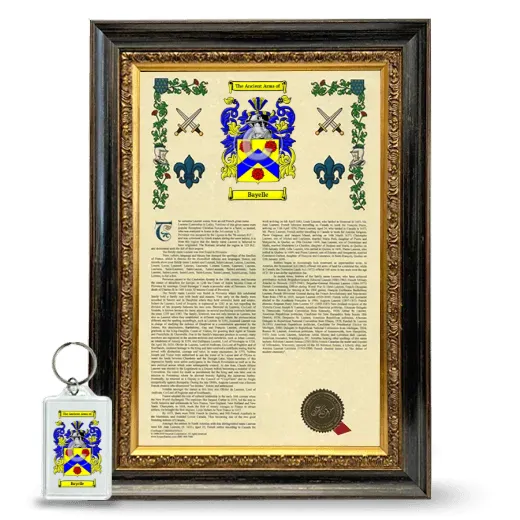 Bayelle Framed Armorial History and Keychain - Heirloom