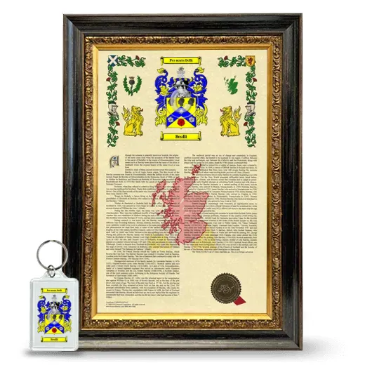 Bealli Framed Armorial History and Keychain - Heirloom