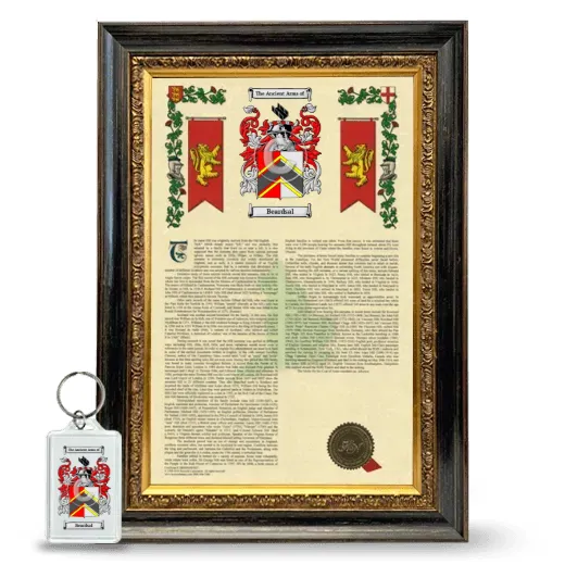 Beardsal Framed Armorial History and Keychain - Heirloom