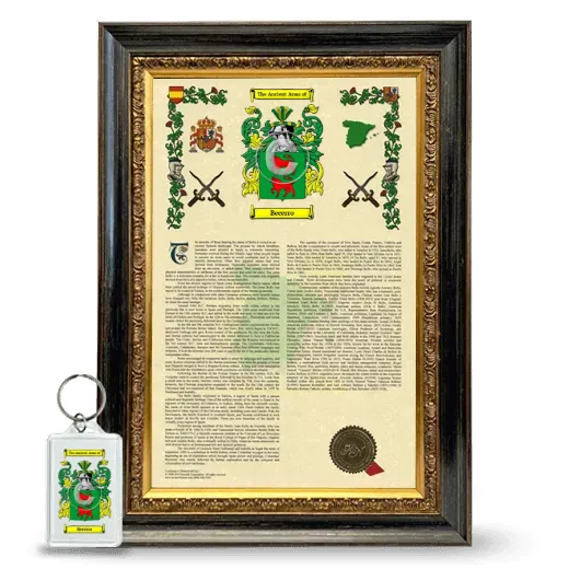 Becerro Framed Armorial History and Keychain - Heirloom