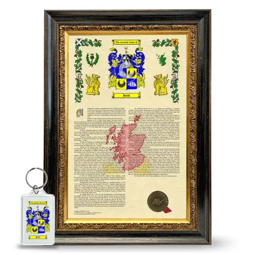 Beed Framed Armorial History and Keychain - Heirloom