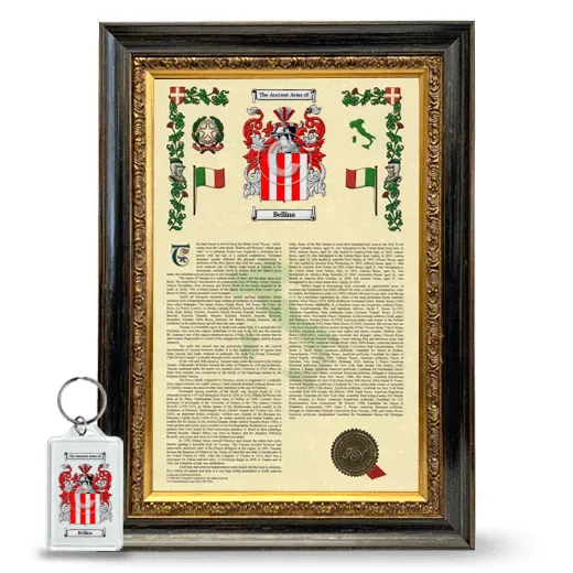 Bellina Framed Armorial History and Keychain - Heirloom