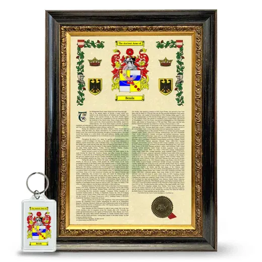 Benda Framed Armorial History and Keychain - Heirloom
