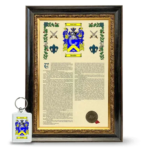Berebis Framed Armorial History and Keychain - Heirloom