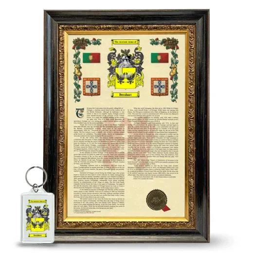 Bernhart Framed Armorial History and Keychain - Heirloom