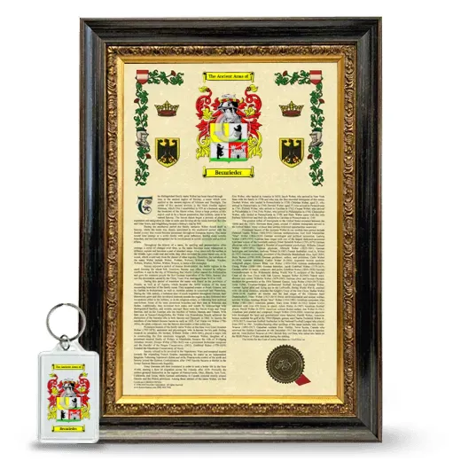 Bernrieder Framed Armorial History and Keychain - Heirloom