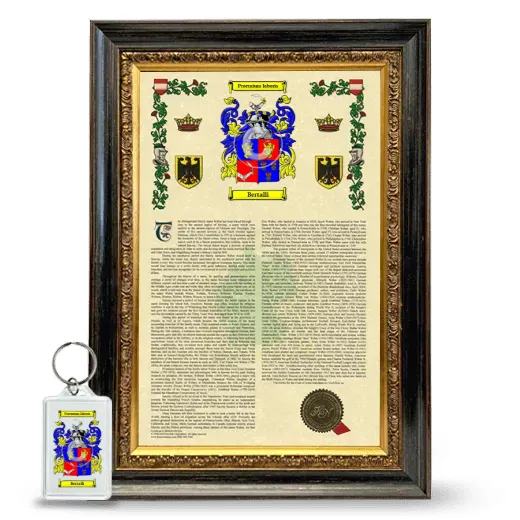 Bertalli Framed Armorial History and Keychain - Heirloom