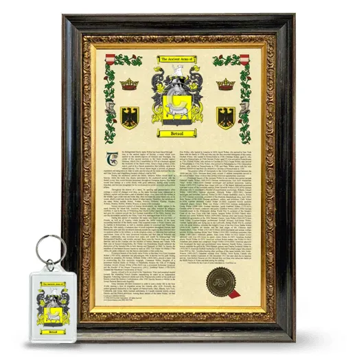 Betsol Framed Armorial History and Keychain - Heirloom