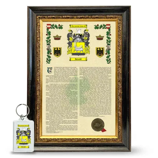Betsold Framed Armorial History and Keychain - Heirloom