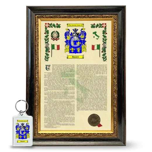 Biasotti Framed Armorial History and Keychain - Heirloom