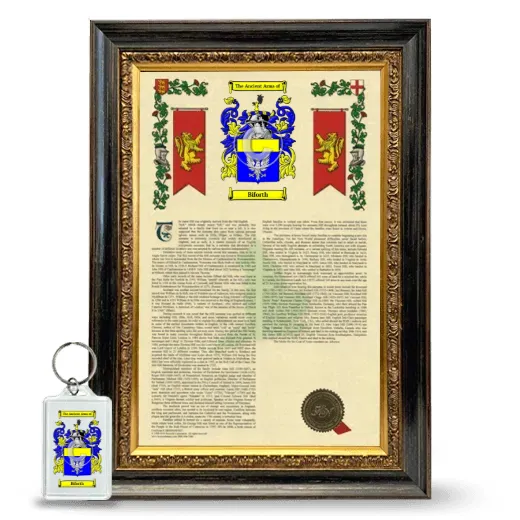 Biforth Framed Armorial History and Keychain - Heirloom