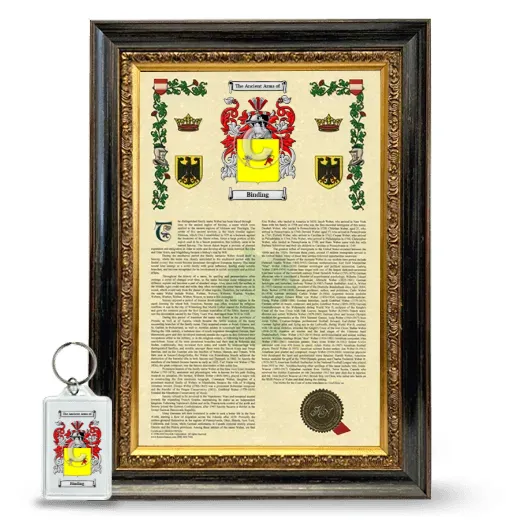 Binding Framed Armorial History and Keychain - Heirloom