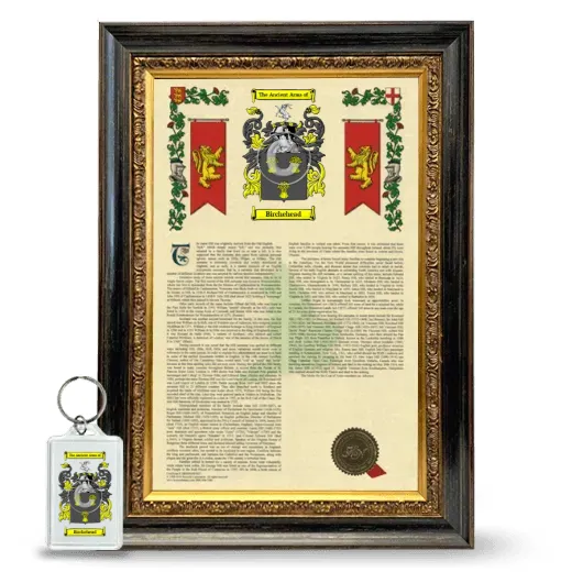 Birchehead Framed Armorial History and Keychain - Heirloom