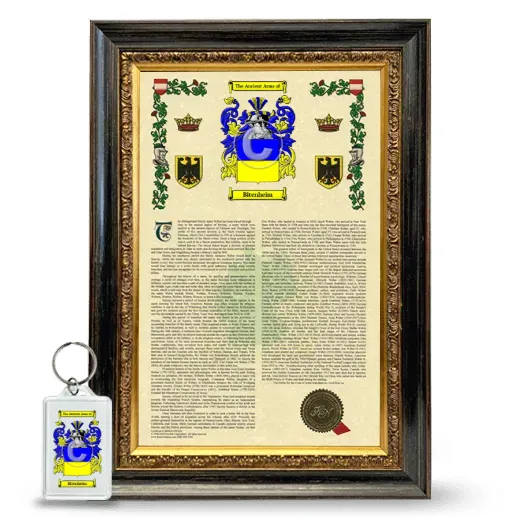 Bitenheim Framed Armorial History and Keychain - Heirloom
