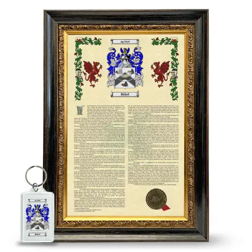 Bithel Framed Armorial History and Keychain - Heirloom