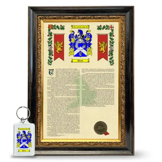 Blacer Framed Armorial History and Keychain - Heirloom