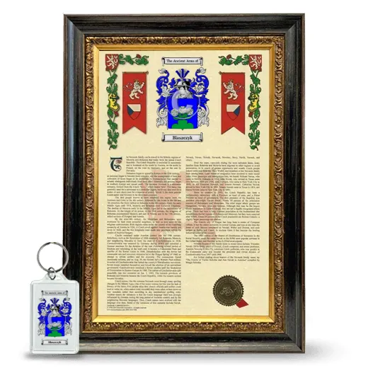 Blaszczyk Framed Armorial History and Keychain - Heirloom