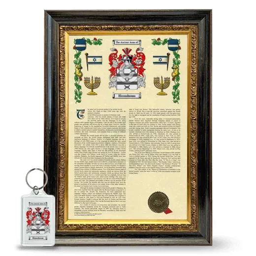 Bloombaum Framed Armorial History and Keychain - Heirloom