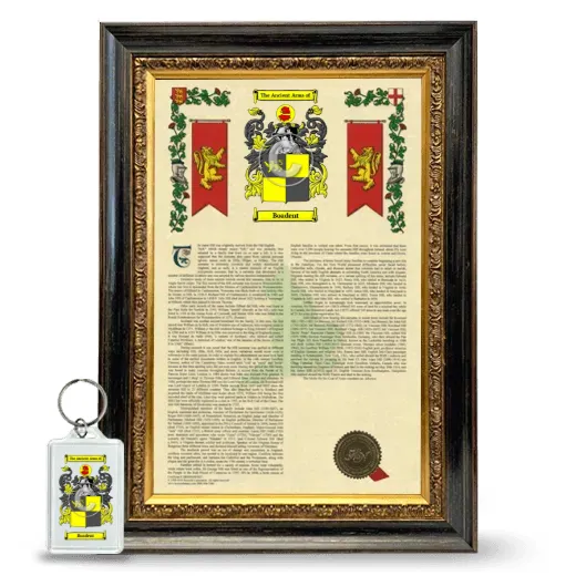 Boadent Framed Armorial History and Keychain - Heirloom
