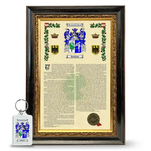 Bochman Framed Armorial History and Keychain - Heirloom