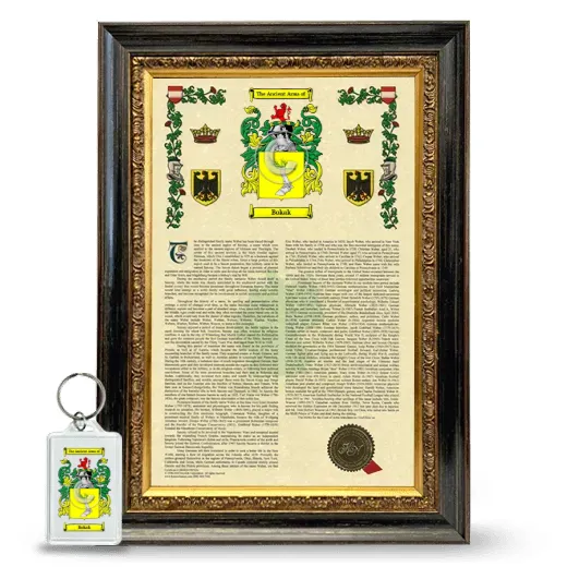 Bokak Framed Armorial History and Keychain - Heirloom