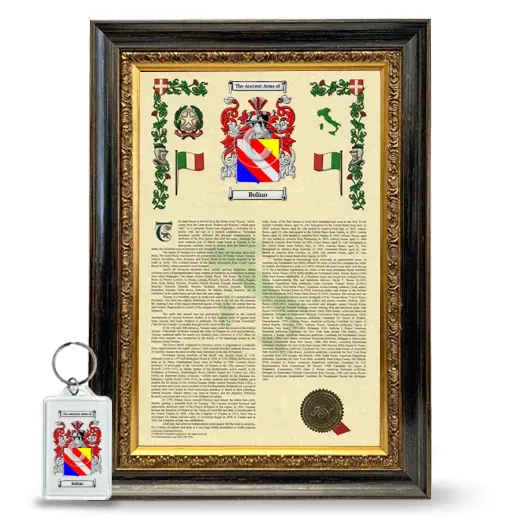 Bolino Framed Armorial History and Keychain - Heirloom