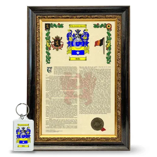 Bolla Framed Armorial History and Keychain - Heirloom