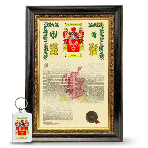 Bollee Framed Armorial History and Keychain - Heirloom