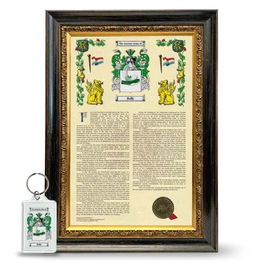 Bolls Framed Armorial History and Keychain - Heirloom