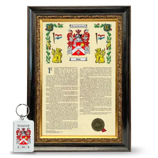 Bone Framed Armorial History and Keychain - Heirloom