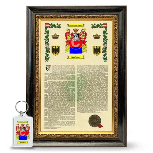 Bopfingen Framed Armorial History and Keychain - Heirloom