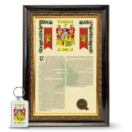 Botvile Framed Armorial History and Keychain - Heirloom
