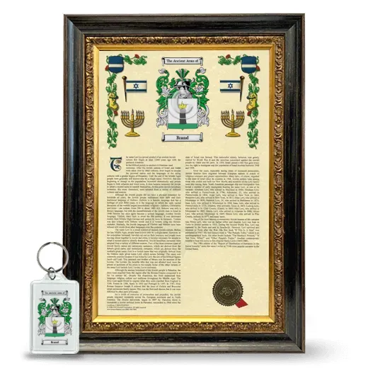Brand Framed Armorial History and Keychain - Heirloom