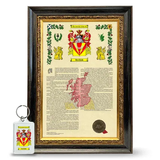 Brechink Framed Armorial History and Keychain - Heirloom