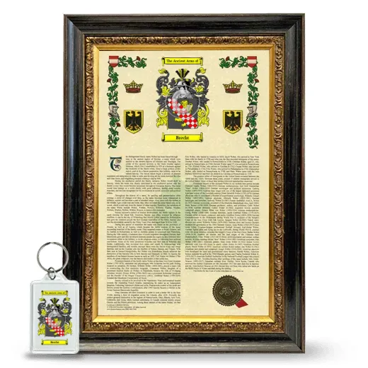 Brecht Framed Armorial History and Keychain - Heirloom