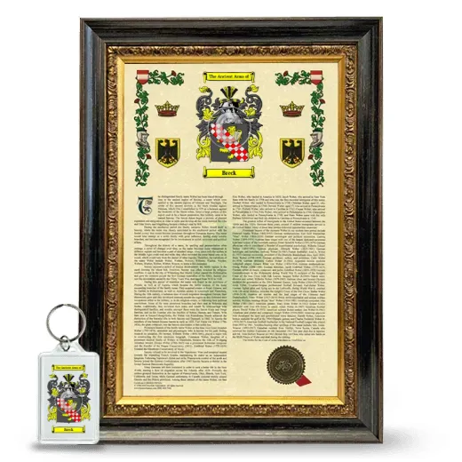 Breck Framed Armorial History and Keychain - Heirloom