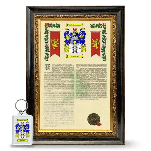 Briarwood Framed Armorial History and Keychain - Heirloom